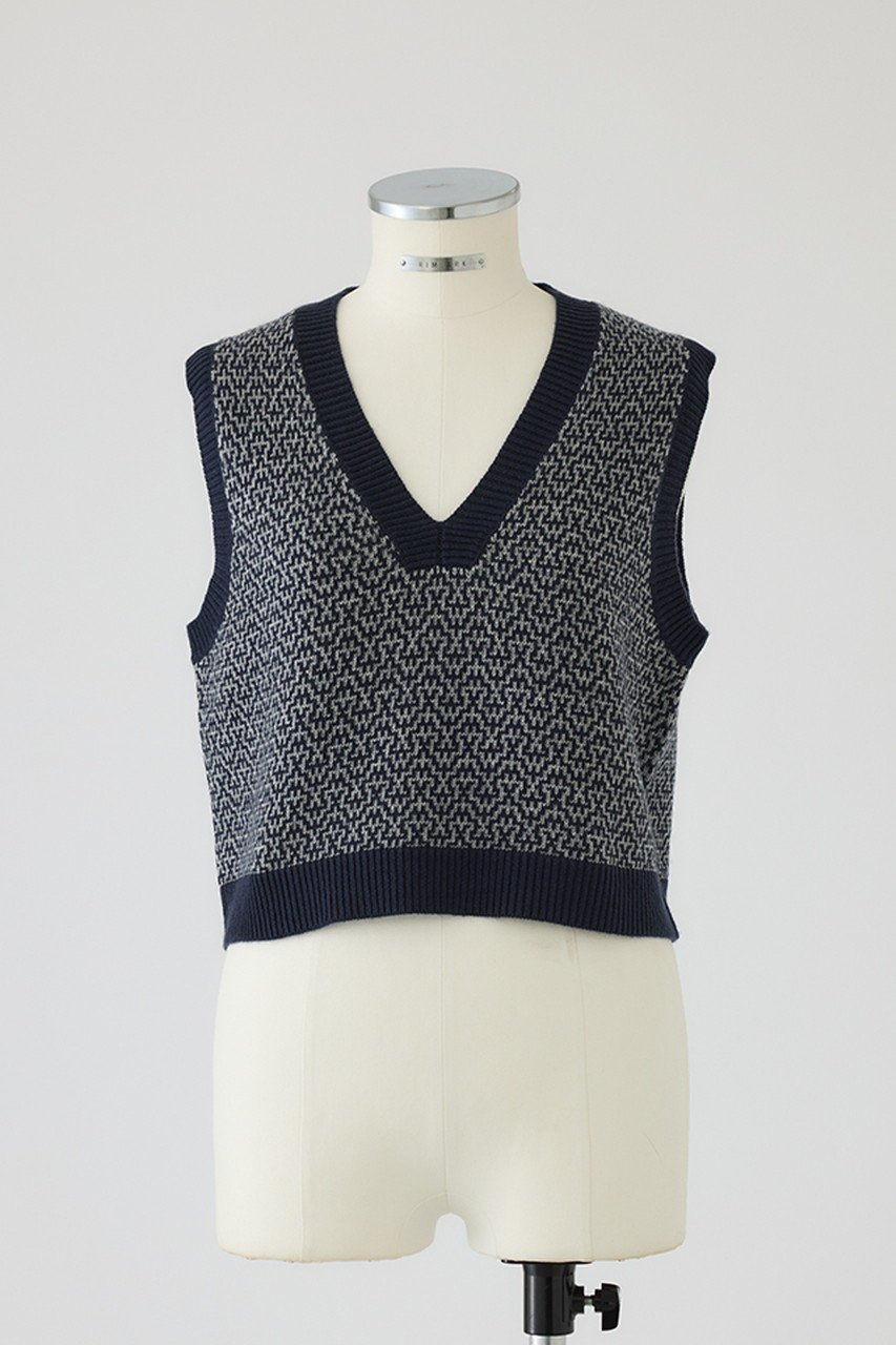 【リムアーク/RIM.ARK】のClassical knit vest/ベスト インテリア・キッズ・メンズ・レディースファッション・服の通販 founy(ファニー) 　ファッション　Fashion　レディースファッション　WOMEN　トップス・カットソー　Tops/Tshirt　ニット　Knit Tops　ベスト/ジレ　Gilets/Vests　プルオーバー　Pullover　2025年　2025　クラシカル　Classical　コンパクト　Compact　ベスト　Vest　秋　Autumn/Fall　A/W・秋冬　Aw・Autumn/Winter・Fw・Fall-Winter　ネイビー|ID: prp329100004546609 ipo3291000000032124692