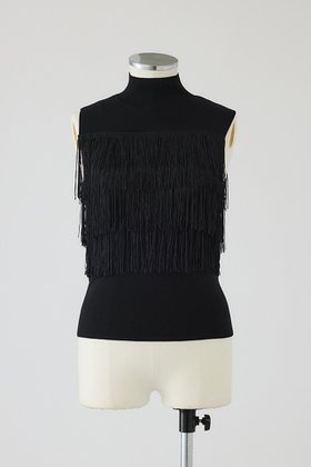 【リムアーク/RIM.ARK】 Fringe N/S knit tops/ニット人気、トレンドファッション・服の通販 founy(ファニー) ファッション Fashion レディースファッション WOMEN トップス・カットソー Tops/Tshirt ニット Knit Tops プルオーバー Pullover 2025年 2025 シンプル Simple ノースリーブ No Sleeve フリンジ Fringe A/W・秋冬 Aw・Autumn/Winter・Fw・Fall-Winter |ID:prp329100004546614