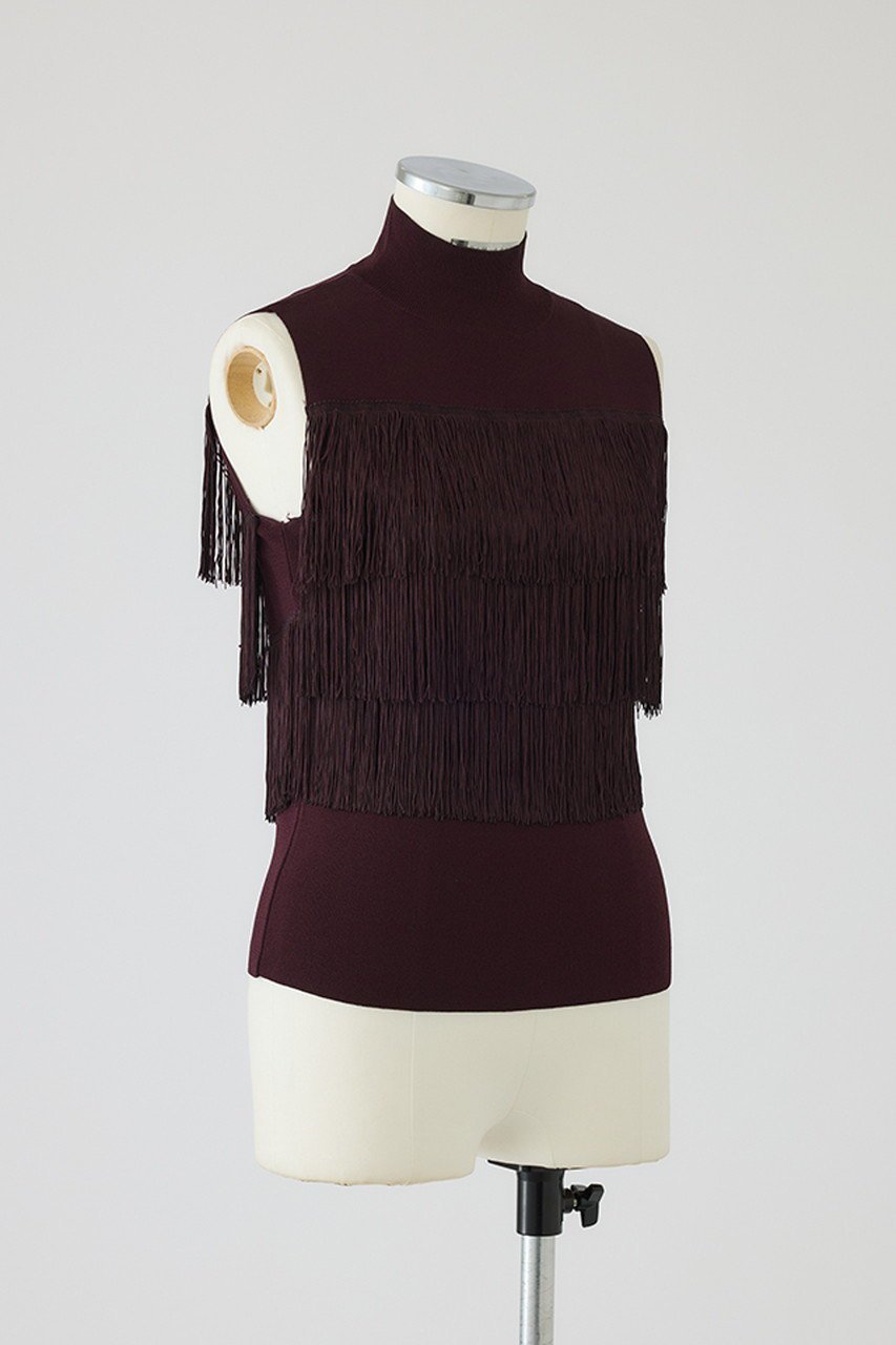 【リムアーク/RIM.ARK】のFringe N/S knit tops/ニット 人気、トレンドファッション・服の通販 founy(ファニー) 　ファッション　Fashion　レディースファッション　WOMEN　トップス・カットソー　Tops/Tshirt　ニット　Knit Tops　プルオーバー　Pullover　2025年　2025　シンプル　Simple　ノースリーブ　No Sleeve　フリンジ　Fringe　A/W・秋冬　Aw・Autumn/Winter・Fw・Fall-Winter　other-2|ID: prp329100004546614 ipo3291000000032124735