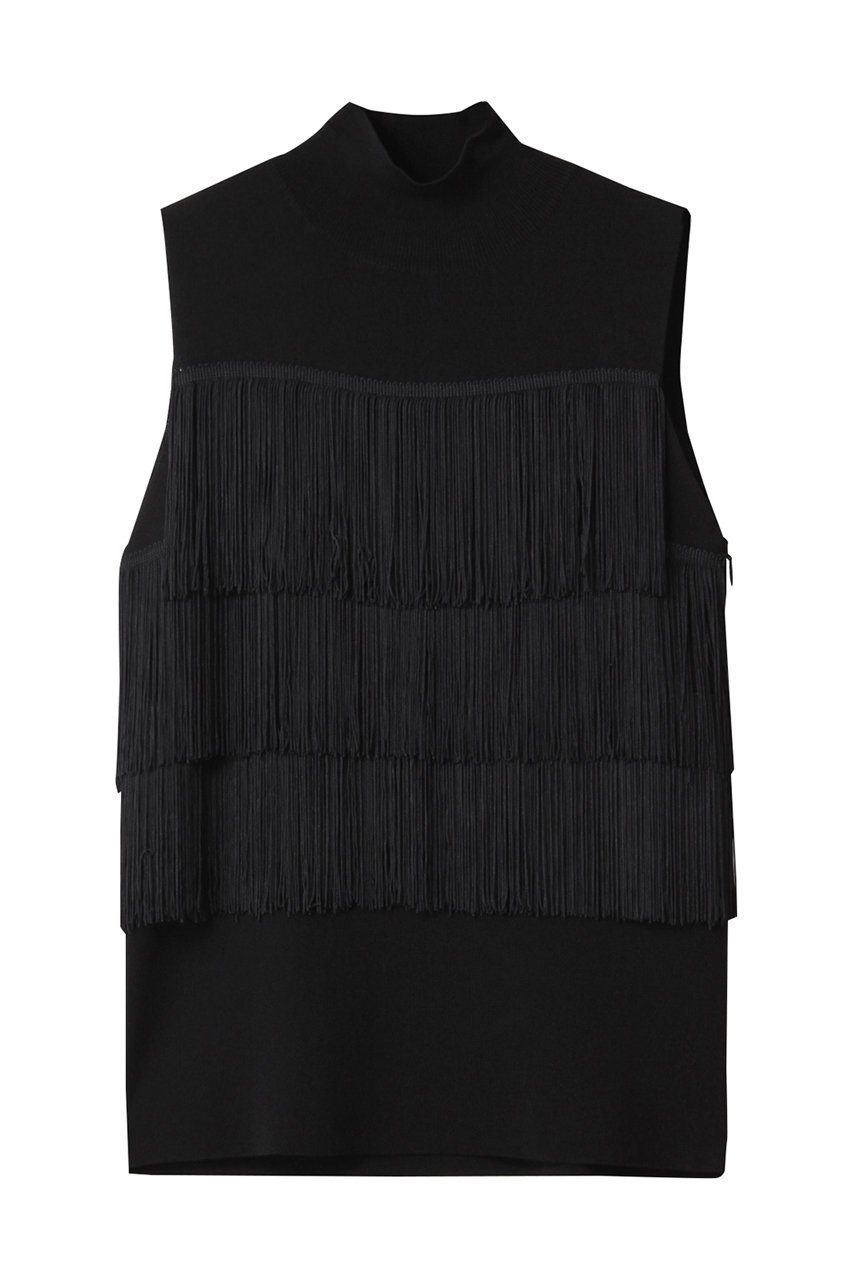 【リムアーク/RIM.ARK】のFringe N/S knit tops/ニット 人気、トレンドファッション・服の通販 founy(ファニー) 　ファッション　Fashion　レディースファッション　Fashion for Women　トップス・カットソー　Cut & Sew Tops　ニット　Knit Tops & Sweaters　カジュアルプルオーバー・ニットトップス　Pullovers & Knit Tops / Casual Pullovers　シンプル　Simple, Minimal　ノースリーブ　Sleeveless, No-Sleeve　フリンジ　Fringe, Tassel　 other-1|ID: prp329100004546614 ipo3291000000035531003