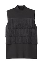 【リムアーク/RIM.ARK】のFringe N/S knit tops/ニット 人気、トレンドファッション・服の通販 founy(ファニー) ファッション Fashion レディースファッション Fashion for Women トップス・カットソー Cut & Sew Tops ニット Knit Tops & Sweaters カジュアルプルオーバー・ニットトップス Pullovers & Knit Tops / Casual Pullovers シンプル Simple, Minimal ノースリーブ Sleeveless, No-Sleeve フリンジ Fringe, Tassel thumbnail グレー|ID: prp329100004546614 ipo3291000000035531005