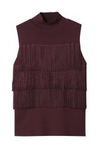 【リムアーク/RIM.ARK】のFringe N/S knit tops/ニット 人気、トレンドファッション・服の通販 founy(ファニー) ファッション Fashion レディースファッション Fashion for Women トップス・カットソー Cut & Sew Tops ニット Knit Tops & Sweaters カジュアルプルオーバー・ニットトップス Pullovers & Knit Tops / Casual Pullovers シンプル Simple, Minimal ノースリーブ Sleeveless, No-Sleeve フリンジ Fringe, Tassel thumbnail ボルドー|ID: prp329100004546614 ipo3291000000035531006