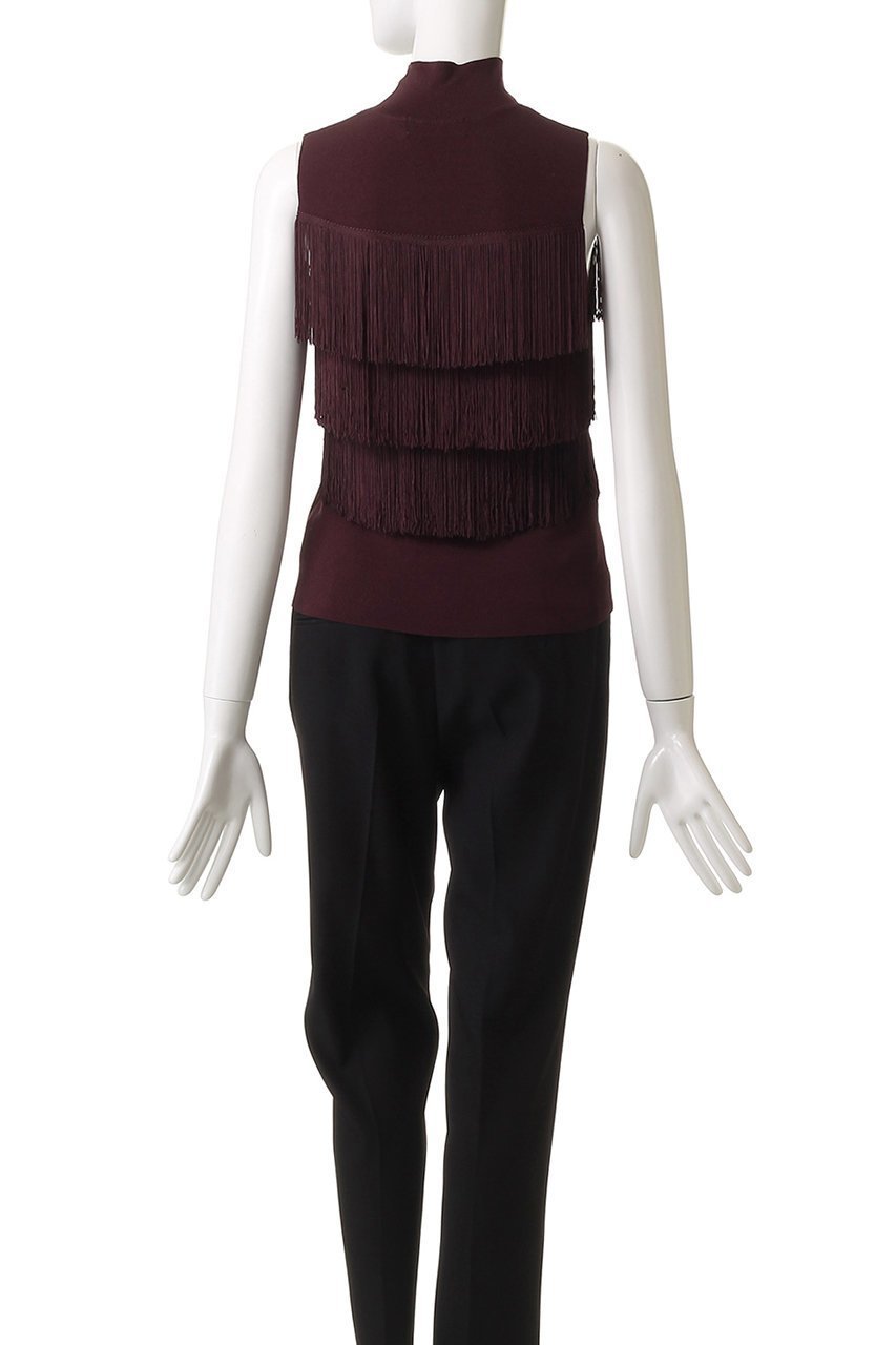 【リムアーク/RIM.ARK】のFringe N/S knit tops/ニット 人気、トレンドファッション・服の通販 founy(ファニー) 　ファッション　Fashion　レディースファッション　Fashion for Women　トップス・カットソー　Cut & Sew Tops　ニット　Knit Tops & Sweaters　カジュアルプルオーバー・ニットトップス　Pullovers & Knit Tops / Casual Pullovers　シンプル　Simple, Minimal　ノースリーブ　Sleeveless, No-Sleeve　フリンジ　Fringe, Tassel　other-4|ID: prp329100004546614 ipo3291000000035531009