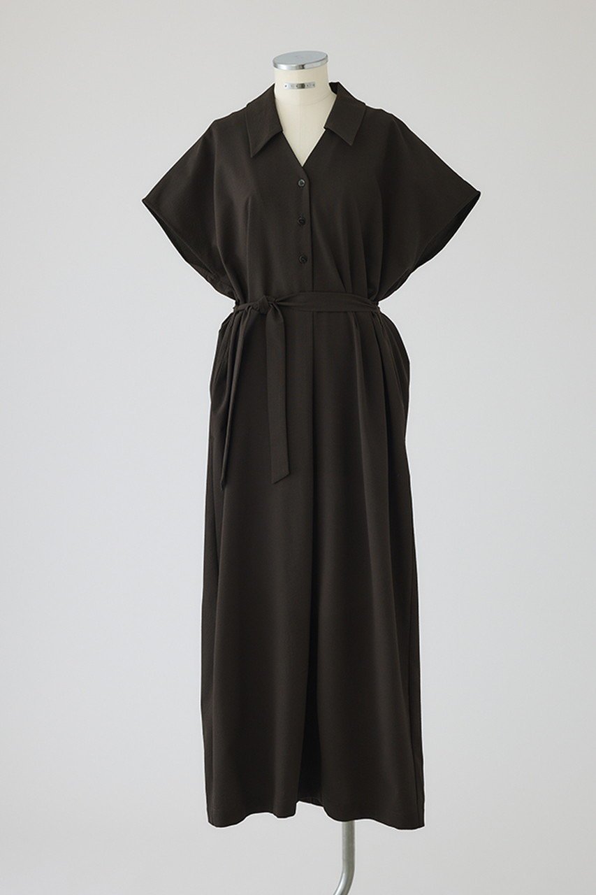 【リムアーク/RIM.ARK】のWide relax summer dress/ドレス・ワンピース インテリア・キッズ・メンズ・レディースファッション・服の通販 founy(ファニー) 　ファッション　Fashion　レディースファッション　Fashion for Women　ワンピース　Dresses　フォーマル・パーティードレス・結婚式用ドレス　Elegant & Casual Dresses　チュニック　Tunic Tops & Dresses　サッカー　Seersucker, Summer Fabric　サマー　Summer, Summer Style　ストレッチ　Stretch, Stretchy Fabric　チュニック　Tunic, Long Top　ドレス　Dress, One-Piece　バランス　Balance, Style Balance　ロング　Long, Long-Length　夏　Summer　ダークブラウン|ID: prp329100004546615 ipo3291000000035531018