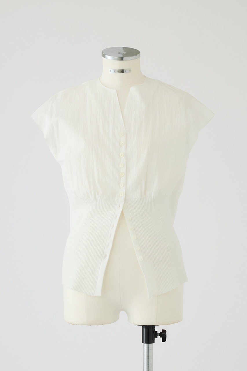 【リムアーク/RIM.ARK】のDocking cut off design tops/トップス インテリア・キッズ・メンズ・レディースファッション・服の通販 founy(ファニー) 　ファッション　Fashion　レディースファッション　WOMEN　トップス・カットソー　Tops/Tshirt　シャツ/ブラウス　Shirts/Blouses　ロング / Tシャツ　T-Shirts　カットソー　Cut and Sewn　2025年　2025　ショート　Short　スリーブ　Sleeve　ドッキング　Docking　バランス　Balance　パターン　Pattern　モダン　Modern　A/W・秋冬　Aw・Autumn/Winter・Fw・Fall-Winter　ホワイト|ID: prp329100004546616 ipo3291000000032124749