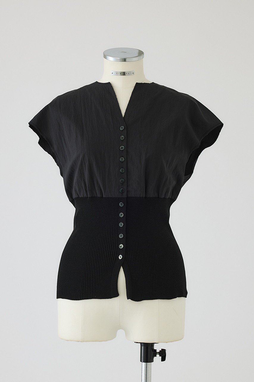【リムアーク/RIM.ARK】のDocking cut off design tops/トップス インテリア・キッズ・メンズ・レディースファッション・服の通販 founy(ファニー) 　ファッション　Fashion　レディースファッション　WOMEN　トップス・カットソー　Tops/Tshirt　シャツ/ブラウス　Shirts/Blouses　ロング / Tシャツ　T-Shirts　カットソー　Cut and Sewn　2025年　2025　ショート　Short　スリーブ　Sleeve　ドッキング　Docking　バランス　Balance　パターン　Pattern　モダン　Modern　A/W・秋冬　Aw・Autumn/Winter・Fw・Fall-Winter　ブラック|ID: prp329100004546616 ipo3291000000032124750