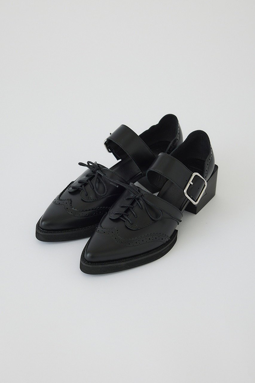 【リムアーク/RIM.ARK】のWing tip Strap shoes/シューズ インテリア・キッズ・メンズ・レディースファッション・服の通販 founy(ファニー) 　ファッション　Fashion　レディースファッション　WOMEN　2025年　2025　ウィングチップ　Wing Tip　クラシカル　Classical　シューズ　Shoes　ソックス　Socks　フラット　Flat　A/W・秋冬　Aw・Autumn/Winter・Fw・Fall-Winter　ブラック|ID: prp329100004546619 ipo3291000000032124775
