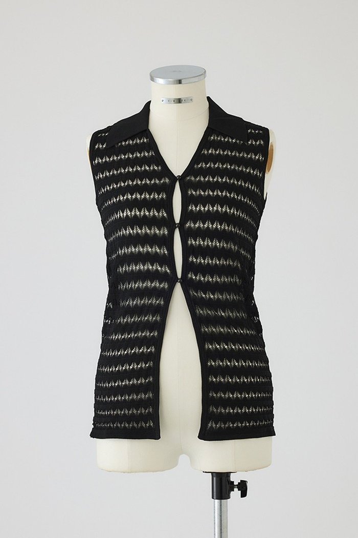 【リムアーク/RIM.ARK】のCrochet collar knit tops/ニット インテリア・キッズ・メンズ・レディースファッション・服の通販 founy(ファニー) https://founy.com/ ファッション Fashion レディースファッション WOMEN トップス・カットソー Tops/Tshirt ニット Knit Tops プルオーバー Pullover 2025年 2025 おすすめ Recommend カーディガン Cardigan クロシェ Crochet セットアップ Set Up ノースリーブ No Sleeve ヴィンテージ Vintage エレガント 上品 Elegant 夏 Summer A/W・秋冬 Aw・Autumn/Winter・Fw・Fall-Winter |ID: prp329100004546620 ipo3291000000032124783