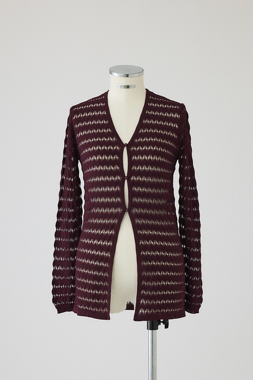 【リムアーク/RIM.ARK】のCrochet open knit C/D/ニットカーディガン インテリア・キッズ・メンズ・レディースファッション・服の通販 founy(ファニー) 　ファッション　Fashion　レディースファッション　WOMEN　トップス・カットソー　Tops/Tshirt　ニット　Knit Tops　カーディガン　Cardigans　2025年　2025　おすすめ　Recommend　カーディガン　Cardigan　クロシェ　Crochet　ノースリーブ　No Sleeve　リラックス　Relax　ロング　Long　エレガント 上品　Elegant　A/W・秋冬　Aw・Autumn/Winter・Fw・Fall-Winter　ボルドー|ID: prp329100004546621 ipo3291000000032124795