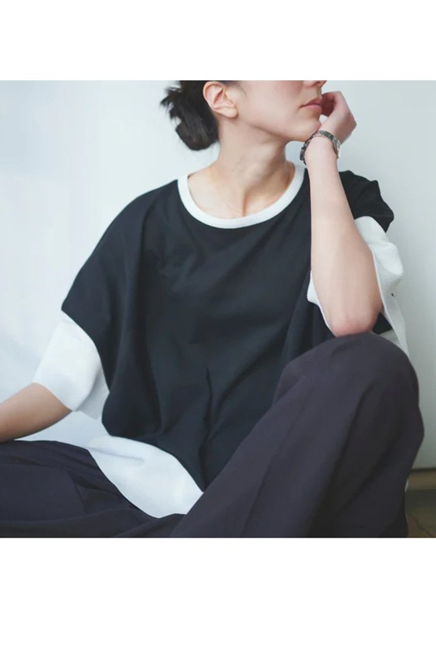 【レリル/lelill】のハイテクバイカラーケープ 人気、トレンドファッション・服の通販 founy(ファニー) 　ファッション　Fashion　レディースファッション　WOMEN　トップス・カットソー　Tops/Tshirt　シャツ/ブラウス　Shirts/Blouses　ロング / Tシャツ　T-Shirts　カットソー　Cut and Sewn　ショート　Short　スリーブ　Sleeve　ワイド　Wide　夏　Summer　NEW・新作・新着・新入荷　New Arrivals　軽量　Lightweight　other-8|ID: prp329100004547661 ipo3291000000032137454