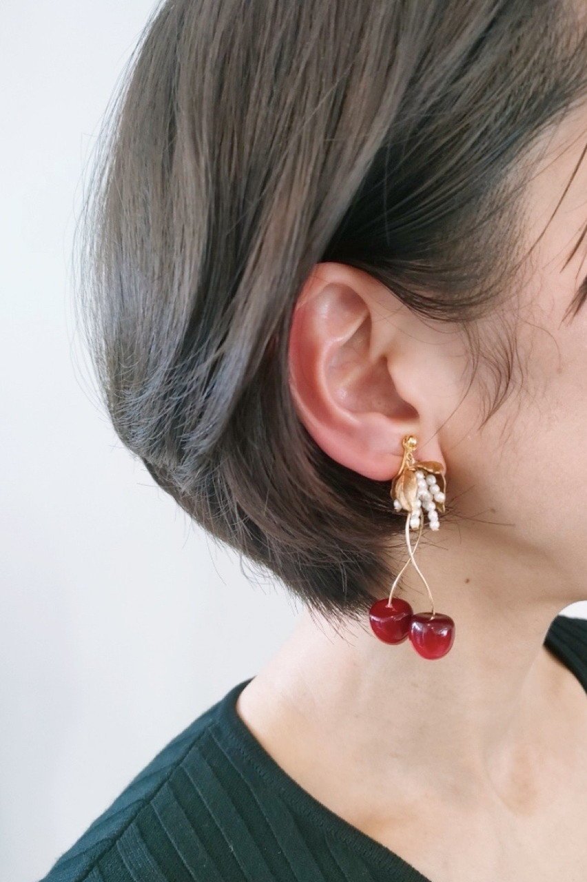【コルコバード/CORCOVADO】の【orgablanca】G/CHER Ⅲ ピアス 人気、トレンドファッション・服の通販 founy(ファニー) 　ファッション　Fashion　レディースファッション　WOMEN　ジュエリー　Jewelry　リング　Rings　イヤリング　Earrings　イヤリング　Earrings　チェリー　Cherry　パーティ　Party　パール　Pearl　モチーフ　Motif　other-5|ID: prp329100004547662 ipo3291000000032137460