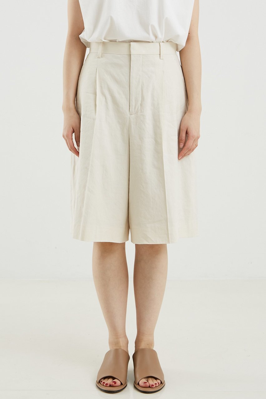 【デザイン ワークス/DESIGN WORKS】のリネンヴィスコースハイウエストハーフパンツ 人気、トレンドファッション・服の通販 founy(ファニー) 　ファッション　Fashion　レディースファッション　Fashion for Women　パンツ　Pants & Trousers　ショートパンツ・ハーフパンツ　High-Waisted & Relaxed Shorts　サマー　Summer, Summer Style　ショート　Short, Short Length　ストレッチ　Stretch, Stretchy Fabric　ハーフ　Half, Half-Length　フロント　Front, Front Design　リネン　Linen, Linen Fabric　エレガント 上品　Elegant　 other-1|ID: prp329100004547664 ipo3291000000034957550