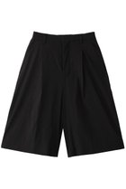 【デザイン ワークス/DESIGN WORKS】のリネンヴィスコースハイウエストハーフパンツ ブラック|ID:prp329100004547664