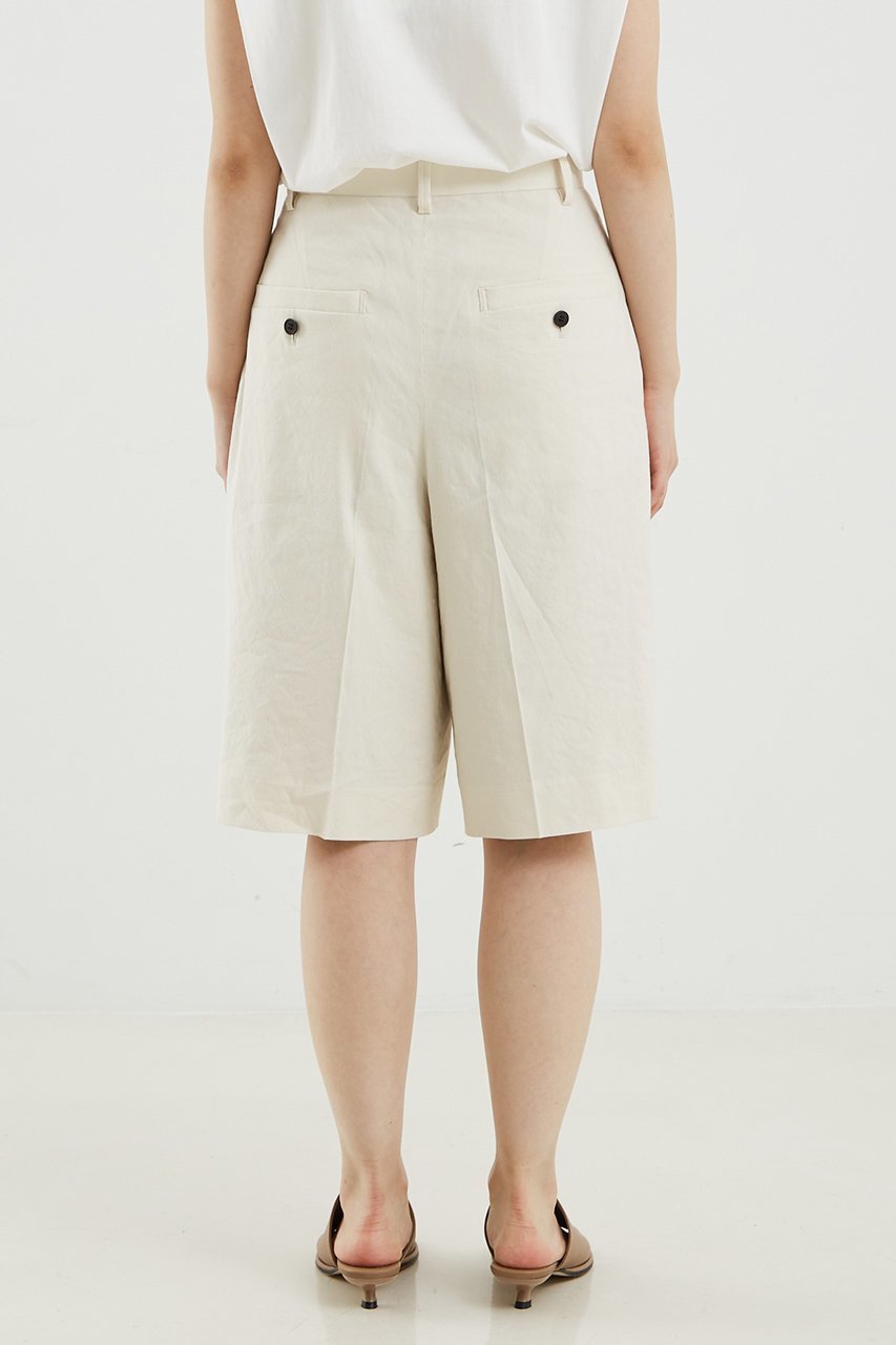 【デザイン ワークス/DESIGN WORKS】のリネンヴィスコースハイウエストハーフパンツ 人気、トレンドファッション・服の通販 founy(ファニー) 　ファッション　Fashion　レディースファッション　Fashion for Women　パンツ　Pants & Trousers　ショートパンツ・ハーフパンツ　High-Waisted & Relaxed Shorts　サマー　Summer, Summer Style　ショート　Short, Short Length　ストレッチ　Stretch, Stretchy Fabric　ハーフ　Half, Half-Length　フロント　Front, Front Design　リネン　Linen, Linen Fabric　エレガント 上品　Elegant　other-2|ID: prp329100004547664 ipo3291000000035629288