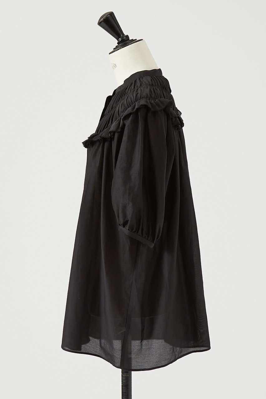 【デザイン ワークス/DESIGN WORKS】のコットンシルクローンシャーリングシャツ 人気、トレンドファッション・服の通販 founy(ファニー) 　ファッション　Fashion　レディースファッション　WOMEN　トップス・カットソー　Tops/Tshirt　シャツ/ブラウス　Shirts/Blouses　エアリー　Airy　ギャザー　Gather　シャーリング　Shirring　ショート　Short　シルク　Silk　スリーブ　Sleeve　バランス　Balance　フェミニン　Feminine　マニッシュ　Mannish　エレガント 上品　Elegant　NEW・新作・新着・新入荷　New Arrivals　other-2|ID: prp329100004547665 ipo3291000000032137480