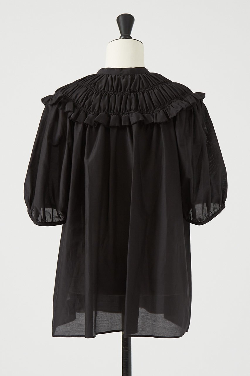 【デザイン ワークス/DESIGN WORKS】のコットンシルクローンシャーリングシャツ 人気、トレンドファッション・服の通販 founy(ファニー) 　ファッション　Fashion　レディースファッション　WOMEN　トップス・カットソー　Tops/Tshirt　シャツ/ブラウス　Shirts/Blouses　エアリー　Airy　ギャザー　Gather　シャーリング　Shirring　ショート　Short　シルク　Silk　スリーブ　Sleeve　バランス　Balance　フェミニン　Feminine　マニッシュ　Mannish　エレガント 上品　Elegant　NEW・新作・新着・新入荷　New Arrivals　other-3|ID: prp329100004547665 ipo3291000000032137481