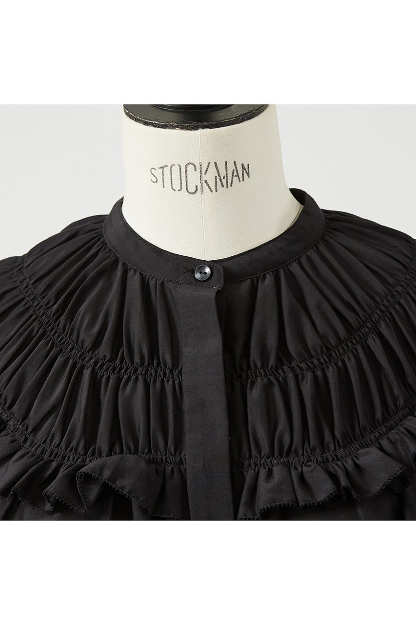 【デザイン ワークス/DESIGN WORKS】のコットンシルクローンシャーリングシャツ 人気、トレンドファッション・服の通販 founy(ファニー) 　ファッション　Fashion　レディースファッション　WOMEN　トップス・カットソー　Tops/Tshirt　シャツ/ブラウス　Shirts/Blouses　エアリー　Airy　ギャザー　Gather　シャーリング　Shirring　ショート　Short　シルク　Silk　スリーブ　Sleeve　バランス　Balance　フェミニン　Feminine　マニッシュ　Mannish　エレガント 上品　Elegant　NEW・新作・新着・新入荷　New Arrivals　other-4|ID: prp329100004547665 ipo3291000000032137482