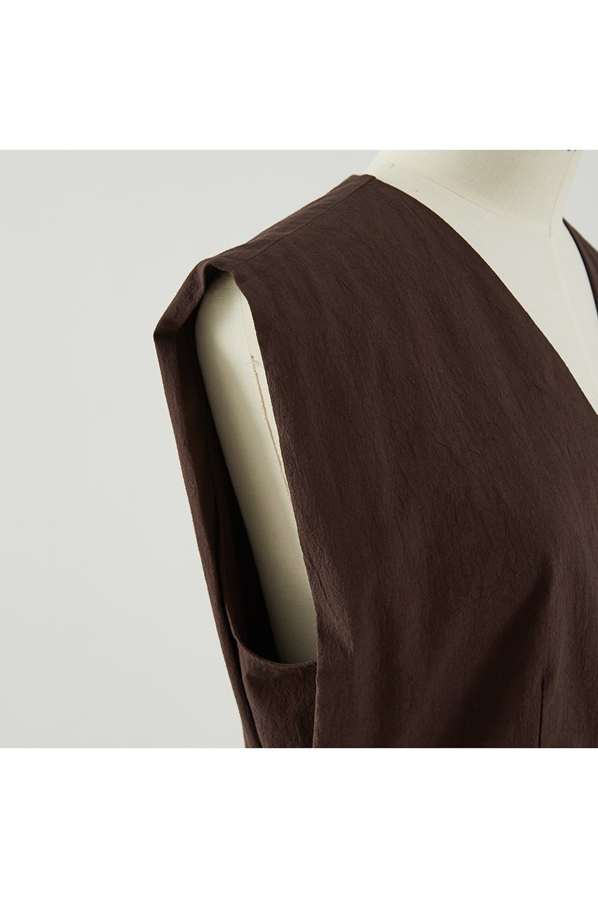 【デザイン ワークス/DESIGN WORKS】のコットンサブレVネックノースリーブワンピース 人気、トレンドファッション・服の通販 founy(ファニー) 　ファッション　Fashion　レディースファッション　WOMEN　ワンピース　Dress　チュニック　Tunic　サンダル　Sandals　シューズ　Shoes　チュニック　Tunic　フラット　Flat　リボン　Ribbon　レース　Race　ロング　Long　夏　Summer　NEW・新作・新着・新入荷　New Arrivals　other-6|ID: prp329100004547666 ipo3291000000032137493