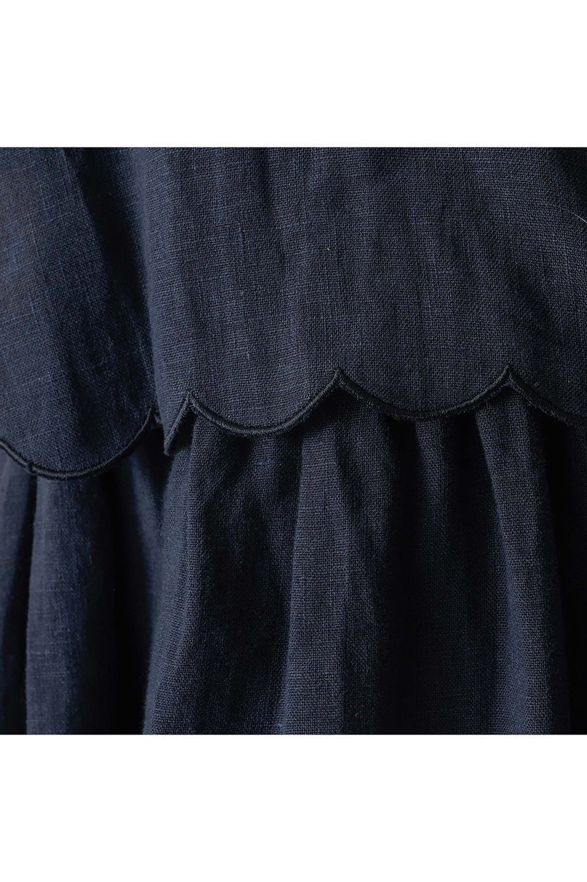 【デザイン ワークス/DESIGN WORKS】のリネンスカラップノースリーブシャツ 人気、トレンドファッション・服の通販 founy(ファニー) 　ファッション　Fashion　レディースファッション　WOMEN　トップス・カットソー　Tops/Tshirt　キャミソール / ノースリーブ　No Sleeves　シャツ/ブラウス　Shirts/Blouses　おすすめ　Recommend　ギャザー　Gather　シアー　Sheer　シンプル　Simple　スカラップ　Scalloped　ノースリーブ　No Sleeve　ボトム　Bottom　ヨーク　Yoke　リネン　Linen　NEW・新作・新着・新入荷　New Arrivals　other-2|ID: prp329100004547667 ipo3291000000032137500
