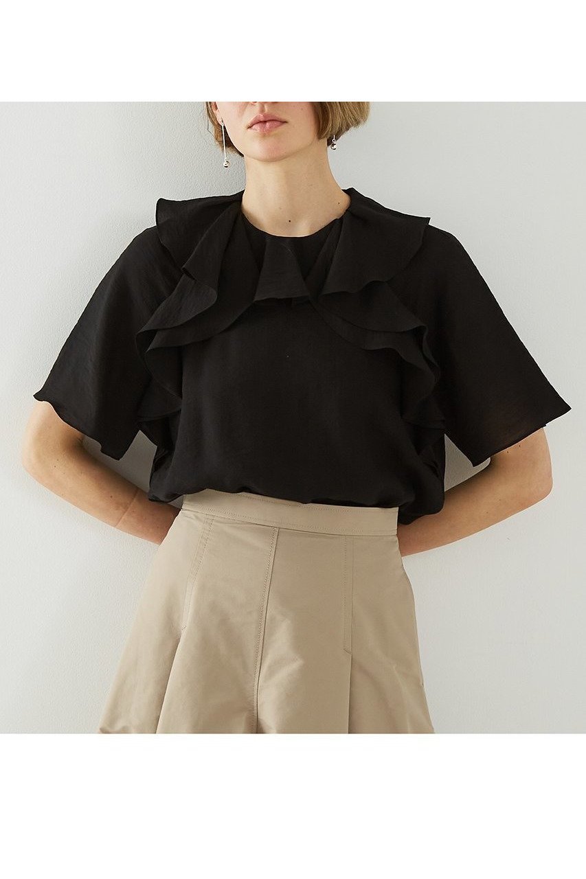 【デザイン ワークス/DESIGN WORKS】のラッフルブラウス 人気、トレンドファッション・服の通販 founy(ファニー) 　ファッション　Fashion　レディースファッション　WOMEN　トップス・カットソー　Tops/Tshirt　シャツ/ブラウス　Shirts/Blouses　ショート　Short　シンプル　Simple　スリーブ　Sleeve　ボトム　Bottom　夏　Summer　NEW・新作・新着・新入荷　New Arrivals　春　Spring　S/S・春夏　Ss・Spring/Summer　other-3|ID: prp329100004547668 ipo3291000000032137507