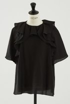 【デザイン ワークス/DESIGN WORKS】のラッフルブラウス ブラック|ID: prp329100004547668 ipo3291000000036393496