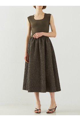 【デザイン ワークス/DESIGN WORKS】のフクレジャガードニットコンビワンピース 人気、トレンドファッション・服の通販 founy(ファニー) ファッション Fashion レディースファッション WOMEN ワンピース Dress チュニック Tunic おすすめ Recommend オケージョン Occasion チュニック Tunic フィット Fit リブニット Rib Knit ロング Long NEW・新作・新着・新入荷 New Arrivals |ID:prp329100004547669