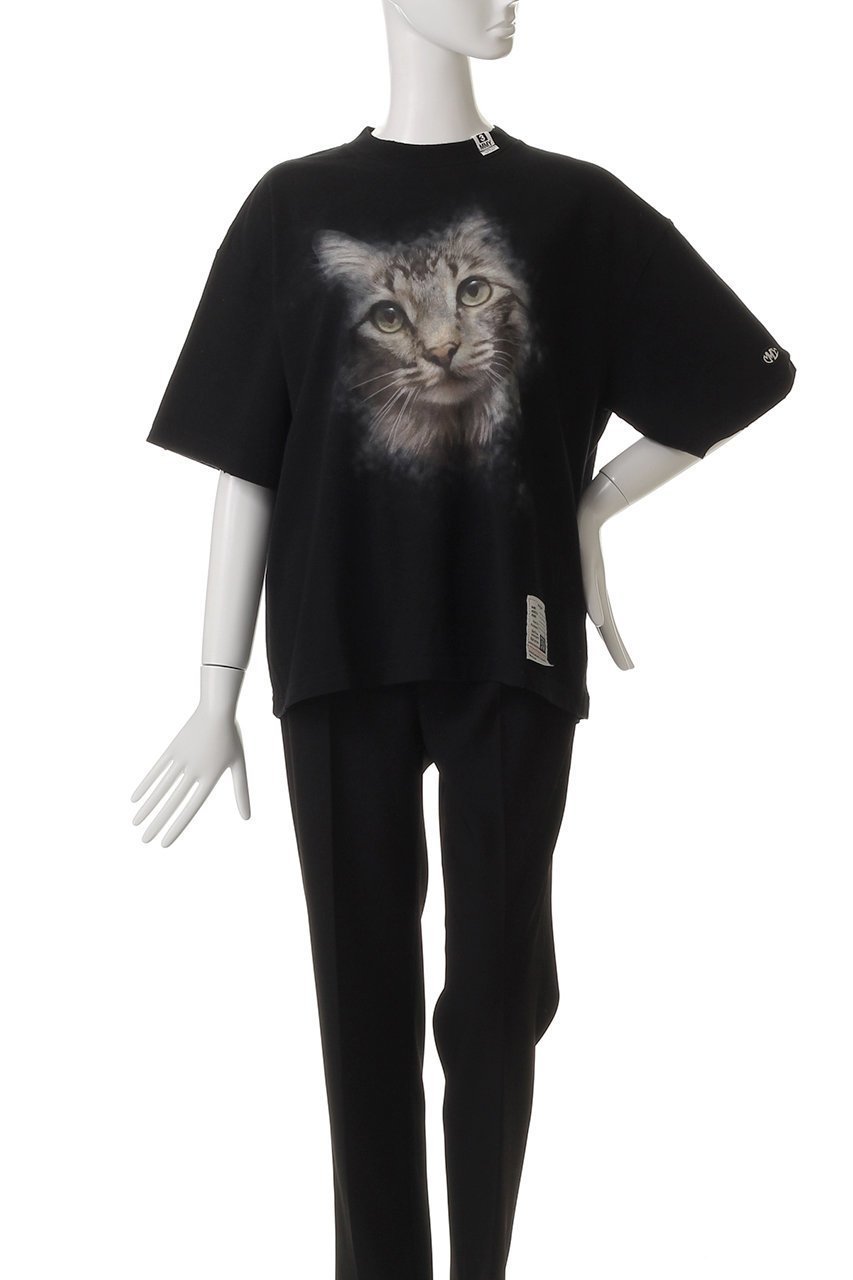 【メゾン ミハラヤスヒロ/Maison MIHARA YASUHIRO】のCAT プリントTシャツ 人気、トレンドファッション・服の通販 founy(ファニー) 　ファッション　Fashion　レディースファッション　WOMEN　トップス・カットソー　Tops/Tshirt　シャツ/ブラウス　Shirts/Blouses　ロング / Tシャツ　T-Shirts　カットソー　Cut and Sewn　ショート　Short　スリーブ　Sleeve　バランス　Balance　プリント　Print　NEW・新作・新着・新入荷　New Arrivals　other-2|ID: prp329100004547673 ipo3291000000032137538