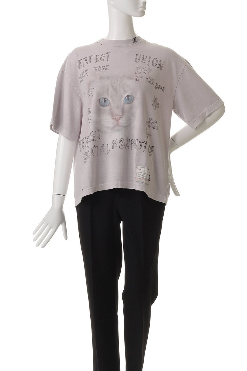 【メゾン ミハラヤスヒロ/Maison MIHARA YASUHIRO】のBLEACHED Tシャツ 人気、トレンドファッション・服の通販 founy(ファニー) 　ファッション　Fashion　レディースファッション　WOMEN　トップス・カットソー　Tops/Tshirt　シャツ/ブラウス　Shirts/Blouses　ロング / Tシャツ　T-Shirts　カットソー　Cut and Sewn　ショート　Short　スリーブ　Sleeve　ブリーチ　Bleach　モチーフ　Motif　NEW・新作・新着・新入荷　New Arrivals　other-2|ID: prp329100004547674 ipo3291000000032137546