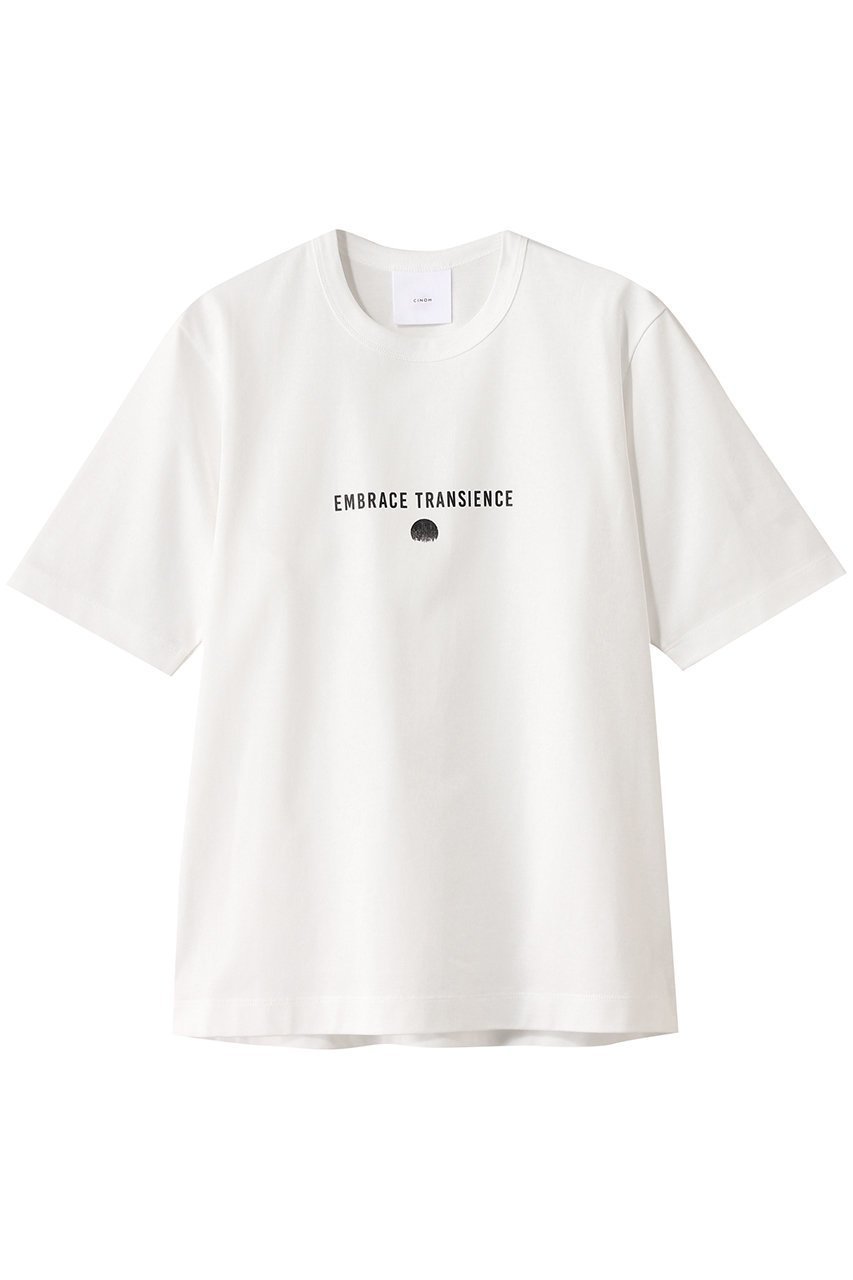 【チノ/CINOH】のプリント コンパクトTシャツ インテリア・キッズ・メンズ・レディースファッション・服の通販 founy(ファニー) 　ファッション　Fashion　レディースファッション　Fashion for Women　トップス・カットソー　Cut & Sew Tops　シャツ・ブラウス・オフィスカジュアル　Elegant Blouses & Button-Ups　ロングTシャツ・Tシャツ　Longline T-Shirts & Tees　カットソー・ベーシックTシャツ　Cut-and-Sewn Tops / Stretch Tees & Basics　コンパクト　Compact, Small Size　ショート　Short, Short Length　スリーブ　Sleeve, Long Sleeve / Short Sleeve　フロント　Front, Front Design　プリント　Print, Printed Pattern　ワイド　Wide, Wide Fit　人気　Popular, Best Seller　ホワイト|ID: prp329100004547678 ipo3291000000032811303