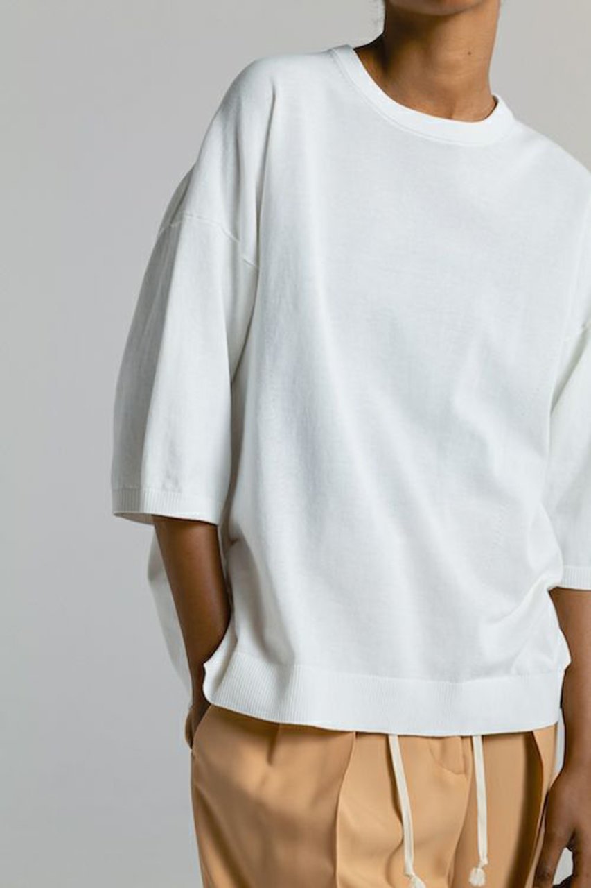 【チノ/CINOH】のコットン ビッグニット Tシャツ 人気、トレンドファッション・服の通販 founy(ファニー) 　ファッション　Fashion　レディースファッション　Fashion for Women　トップス・カットソー　Cut & Sew Tops　ニット　Knit Tops & Sweaters　シャツ・ブラウス・オフィスカジュアル　Elegant Blouses & Button-Ups　ロングTシャツ・Tシャツ　Longline T-Shirts & Tees　カジュアルプルオーバー・ニットトップス　Pullovers & Knit Tops / Casual Pullovers　おすすめ　Recommended / Our Picks　スキニーデニム　Skinny Jeans, Slim Jeans　ビッグ　Big, Oversized　ワイド　Wide, Wide Fit　今夏　This Summer　今季　This Season, Current Season　夏　Summer　other-7|ID: prp329100004547679 ipo3291000000032808318
