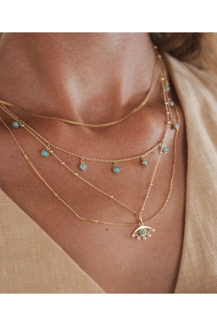 【デイジー ロンドン/DAISY LONDON】のTurquoise Charm ネックレス 人気、トレンドファッション・服の通販 founy(ファニー) 　ファッション　Fashion　レディースファッション　Fashion for Women　ジュエリー　Jewelry　ネックレス　Necklaces & Pendants　ターコイズ　Turquoise, Blue-Green　チェーン　Chain, Chain Strap　ネックレス　Necklace, Pendant Necklace　リュクス　Luxury, Elegant, High-End, Chic　other-6|ID: prp329100004547681 ipo3291000000032164511
