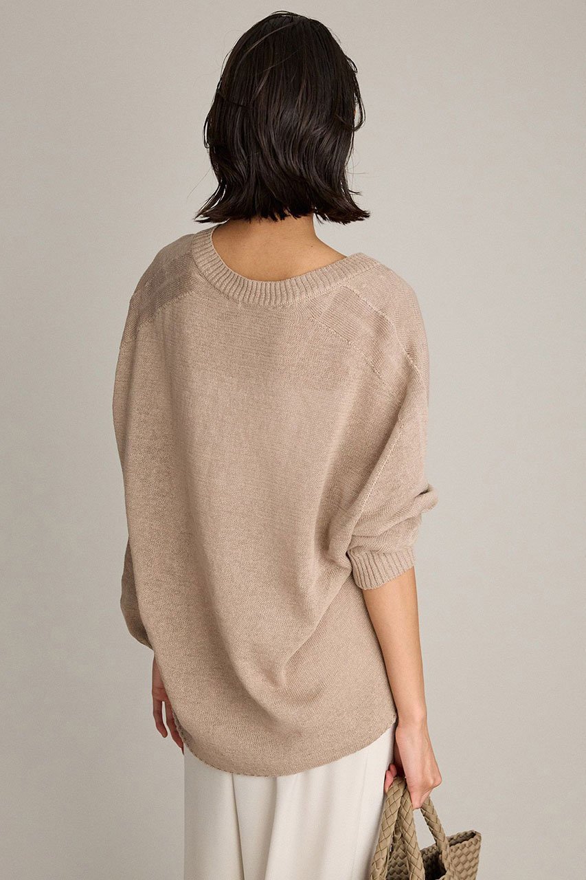 【ブリル/BRILL】のリネンコットンVネックプルオーバーニット 人気、トレンドファッション・服の通販 founy(ファニー) 　ファッション　Fashion　レディースファッション　WOMEN　トップス・カットソー　Tops/Tshirt　ニット　Knit Tops　プルオーバー　Pullover　Vネック　V-Neck　パターン　Pattern　ホールガーメント　Whole Garment　リネン　Linen　夏　Summer　NEW・新作・新着・新入荷　New Arrivals　other-4|ID: prp329100004547701 ipo3291000000032137701