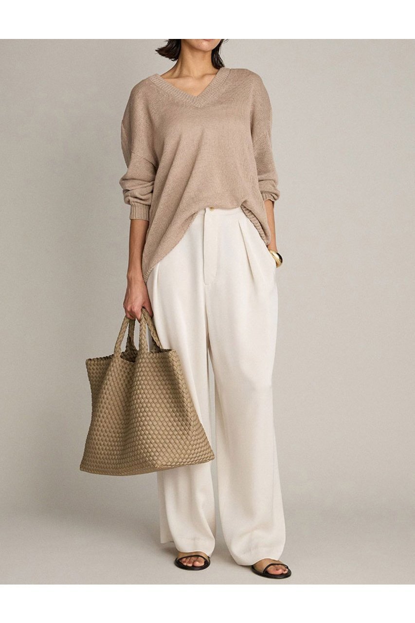 【ブリル/BRILL】のリネンコットンVネックプルオーバーニット 人気、トレンドファッション・服の通販 founy(ファニー) 　ファッション　Fashion　レディースファッション　WOMEN　トップス・カットソー　Tops/Tshirt　ニット　Knit Tops　プルオーバー　Pullover　Vネック　V-Neck　パターン　Pattern　ホールガーメント　Whole Garment　リネン　Linen　夏　Summer　NEW・新作・新着・新入荷　New Arrivals　other-5|ID: prp329100004547701 ipo3291000000032137702