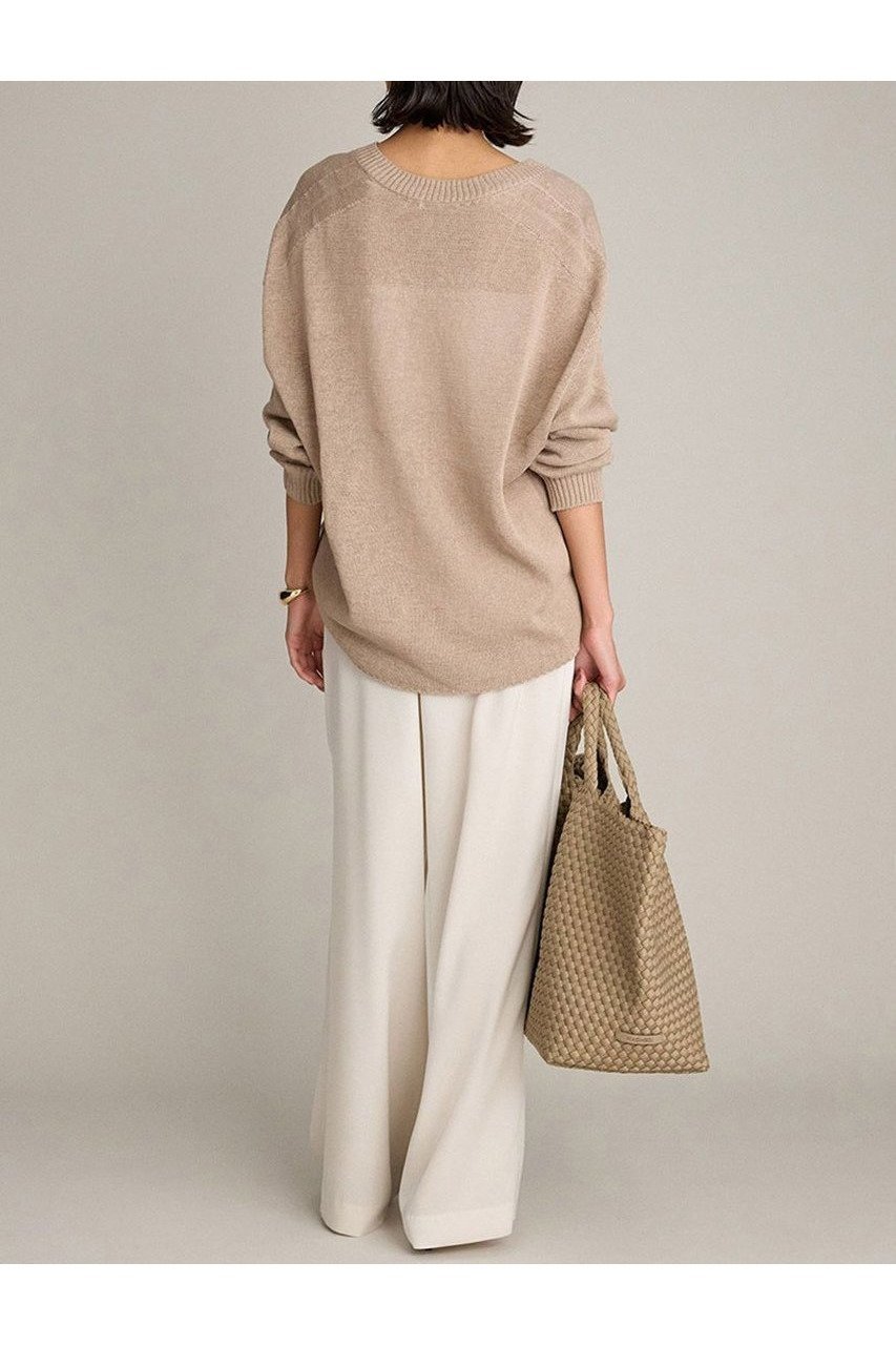 【ブリル/BRILL】のリネンコットンVネックプルオーバーニット 人気、トレンドファッション・服の通販 founy(ファニー) 　ファッション　Fashion　レディースファッション　WOMEN　トップス・カットソー　Tops/Tshirt　ニット　Knit Tops　プルオーバー　Pullover　Vネック　V-Neck　パターン　Pattern　ホールガーメント　Whole Garment　リネン　Linen　夏　Summer　NEW・新作・新着・新入荷　New Arrivals　other-7|ID: prp329100004547701 ipo3291000000032137704