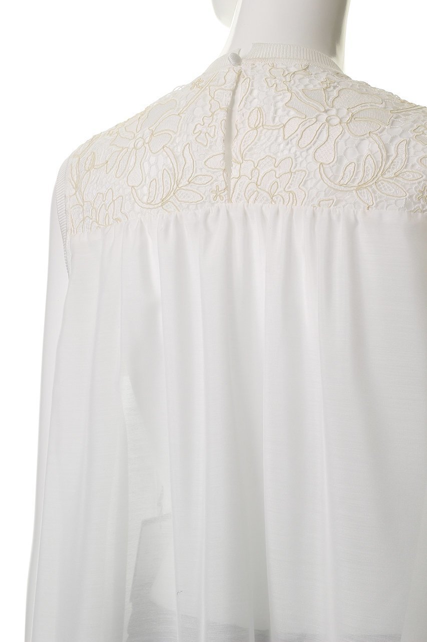 【アナイ/ANAYI】のケミカルレースフレアブラウス 人気、トレンドファッション・服の通販 founy(ファニー) 　ファッション　Fashion　レディースファッション　Fashion for Women　トップス・カットソー　Cut & Sew Tops　キャミソール&ノースリーブ　Camisoles & Sleeveless Tops　シャツ・ブラウス・オフィスカジュアル　Elegant Blouses & Button-Ups　エレガント 上品　Elegant　ギャザー　Gathered, Ruffled　ノースリーブ　Sleeveless, No-Sleeve　フェミニン　Feminine, Girly　フラワー　Flower, Floral　フレア　Flare, Flared　レース　Lace, Lace Fabric　other-5|ID: prp329100004547709 ipo3291000000036045777