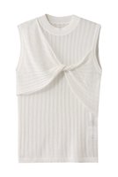 【アルアバイル/allureville】の【Loulou Willoughby】シシュウツイストリブプルオーバー 人気、トレンドファッション・服の通販 founy(ファニー) ファッション Fashion レディースファッション WOMEN トップス・カットソー Tops/Tshirt ニット Knit Tops プルオーバー Pullover サマー Summer シンプル Simple ツイスト Twist ノースリーブ No Sleeve フロント Front NEW・新作・新着・新入荷 New Arrivals |ID:prp329100004547716