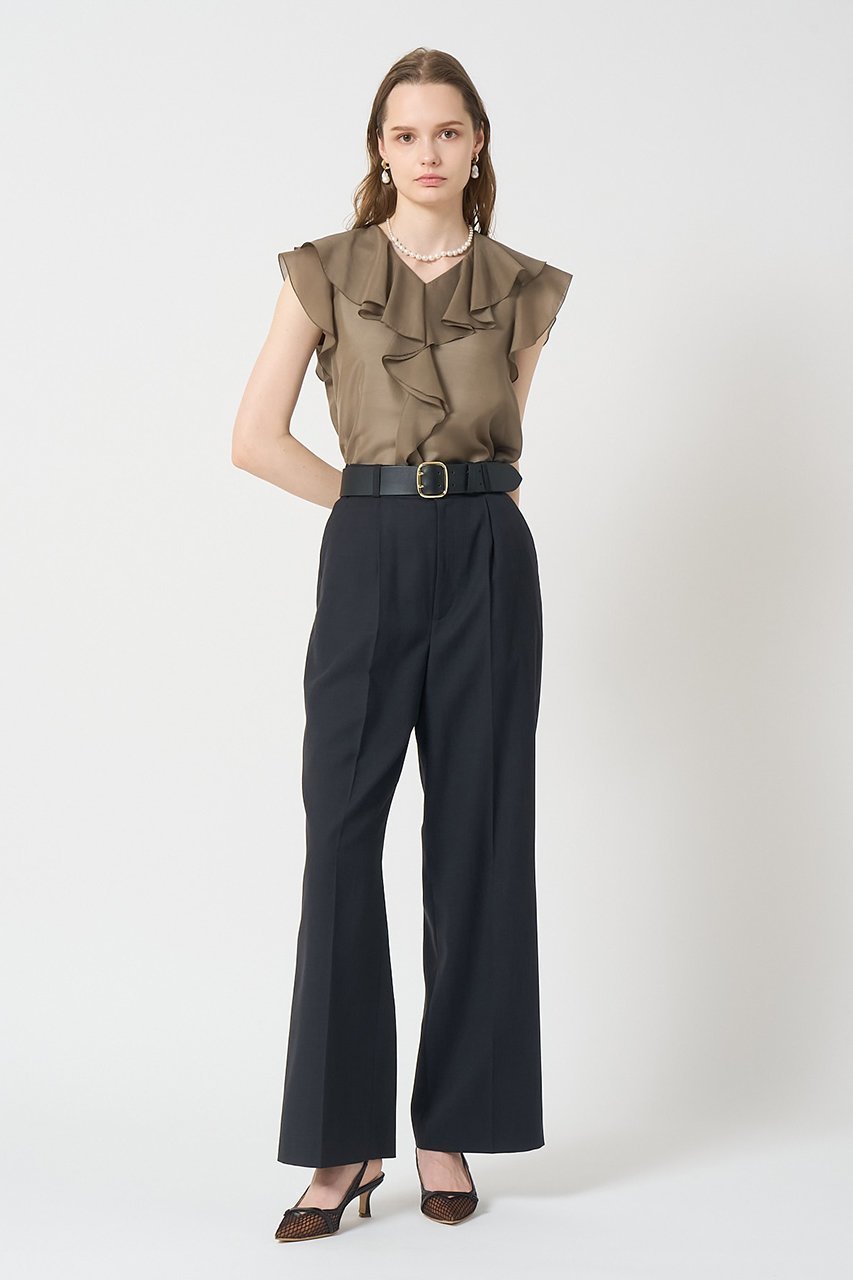 【アナイ/ANAYI】のスパンローンラッフル ブラウス 人気、トレンドファッション・服の通販 founy(ファニー) 　ファッション　Fashion　レディースファッション　Fashion for Women　トップス・カットソー　Cut & Sew Tops　シャツ・ブラウス・オフィスカジュアル　Elegant Blouses & Button-Ups　シアー　Sheer, See-Through　ショート　Short, Short Length　スリーブ　Sleeve, Long Sleeve / Short Sleeve　フェミニン　Feminine, Girly　ブライト　Bright, Shiny　ラッフル　Ruffle, Frill　新作・新入荷　New Arrivals / New In　other-7|ID: prp329100004547730 ipo3291000000032425025