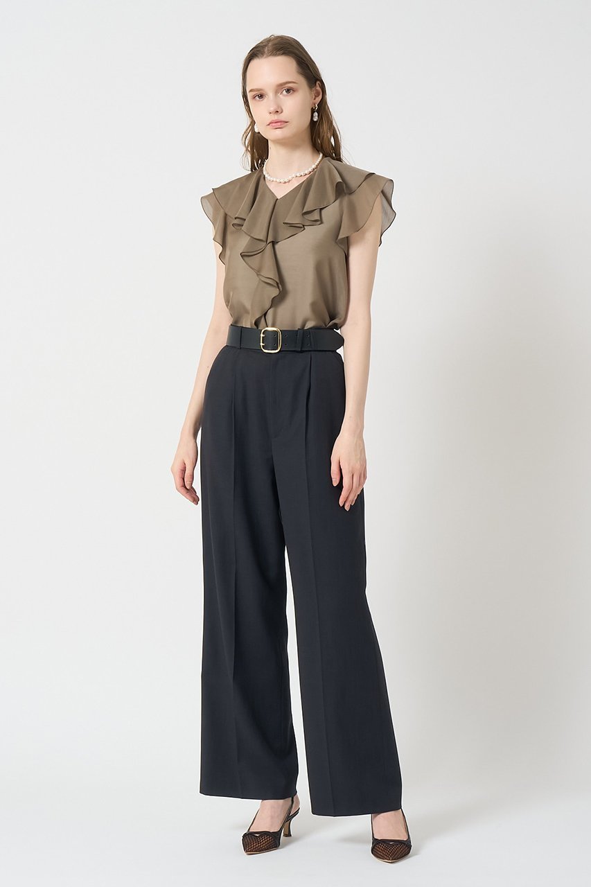 【アナイ/ANAYI】のスパンローンラッフル ブラウス 人気、トレンドファッション・服の通販 founy(ファニー) 　ファッション　Fashion　レディースファッション　Fashion for Women　トップス・カットソー　Cut & Sew Tops　シャツ・ブラウス・オフィスカジュアル　Elegant Blouses & Button-Ups　シアー　Sheer, See-Through　ショート　Short, Short Length　スリーブ　Sleeve, Long Sleeve / Short Sleeve　フェミニン　Feminine, Girly　ブライト　Bright, Shiny　ラッフル　Ruffle, Frill　新作・新入荷　New Arrivals / New In　other-8|ID: prp329100004547730 ipo3291000000032425026