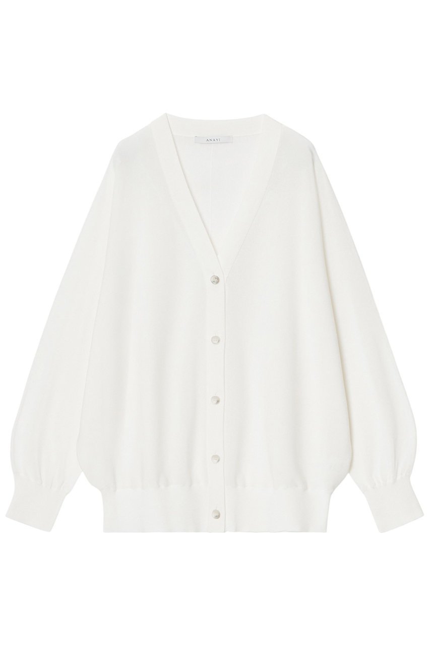 【アナイ/ANAYI】のコットンアセテートVネック カーディガン インテリア・キッズ・メンズ・レディースファッション・服の通販 founy(ファニー) 　ファッション　Fashion　レディースファッション　WOMEN　トップス・カットソー　Tops/Tshirt　ニット　Knit Tops　カーディガン　Cardigans　Vネック　V-Neck　おすすめ　Recommend　なめらか　Smooth　カーディガン　Cardigan　リラックス　Relax　NEW・新作・新着・新入荷　New Arrivals　ホワイト|ID: prp329100004547731 ipo3291000000032137899