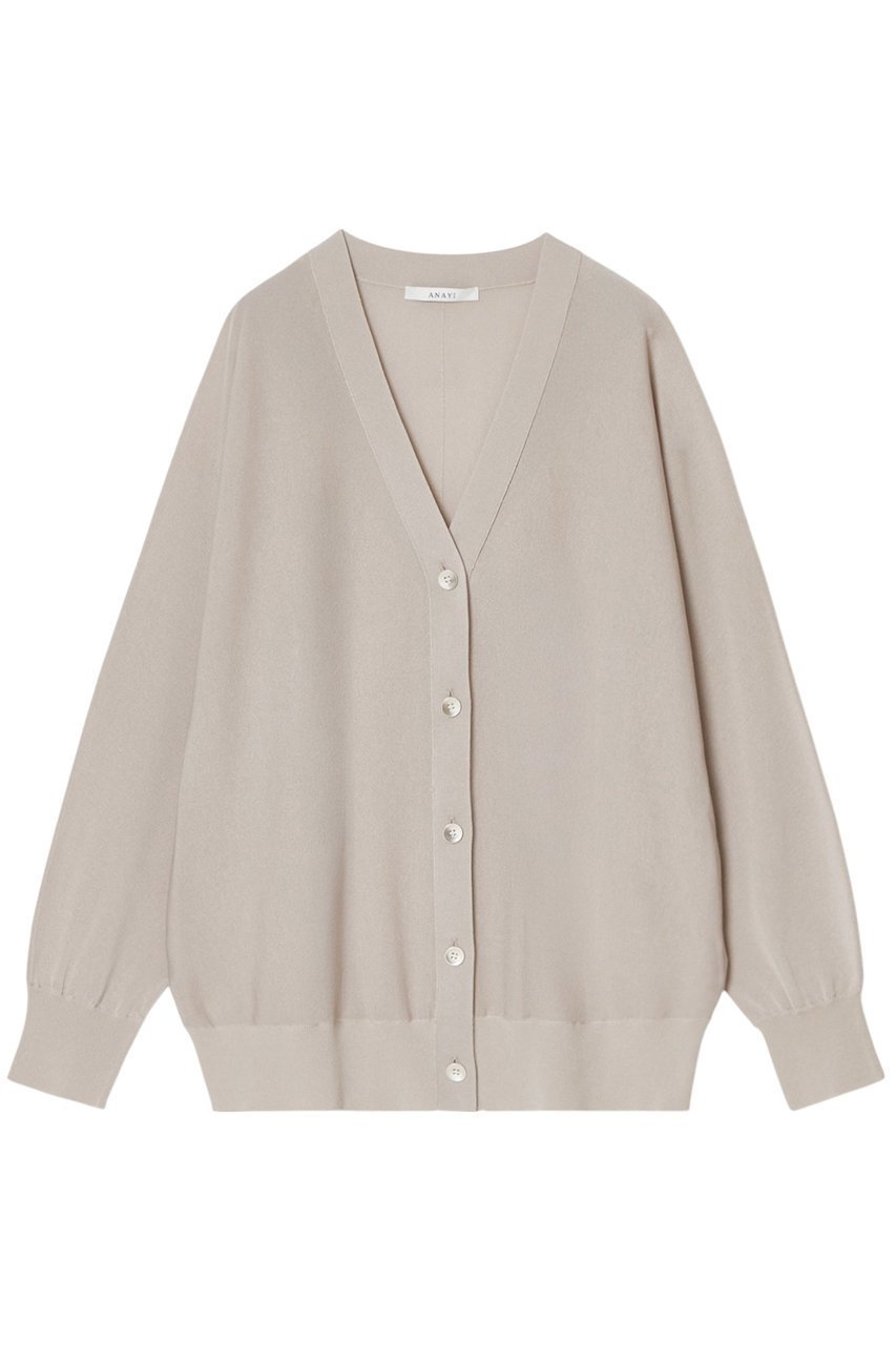 【アナイ/ANAYI】のコットンアセテートVネック カーディガン インテリア・キッズ・メンズ・レディースファッション・服の通販 founy(ファニー) 　ファッション　Fashion　レディースファッション　WOMEN　トップス・カットソー　Tops/Tshirt　ニット　Knit Tops　カーディガン　Cardigans　Vネック　V-Neck　おすすめ　Recommend　なめらか　Smooth　カーディガン　Cardigan　リラックス　Relax　NEW・新作・新着・新入荷　New Arrivals　グレージュ|ID: prp329100004547731 ipo3291000000032137901