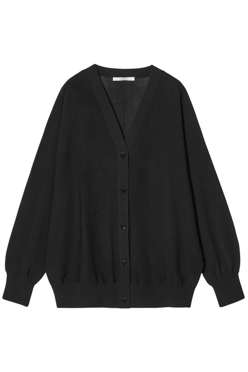 【アナイ/ANAYI】のコットンアセテートVネック カーディガン インテリア・キッズ・メンズ・レディースファッション・服の通販 founy(ファニー) 　ファッション　Fashion　レディースファッション　WOMEN　トップス・カットソー　Tops/Tshirt　ニット　Knit Tops　カーディガン　Cardigans　Vネック　V-Neck　おすすめ　Recommend　なめらか　Smooth　カーディガン　Cardigan　リラックス　Relax　NEW・新作・新着・新入荷　New Arrivals　ブラック|ID: prp329100004547731 ipo3291000000032137903