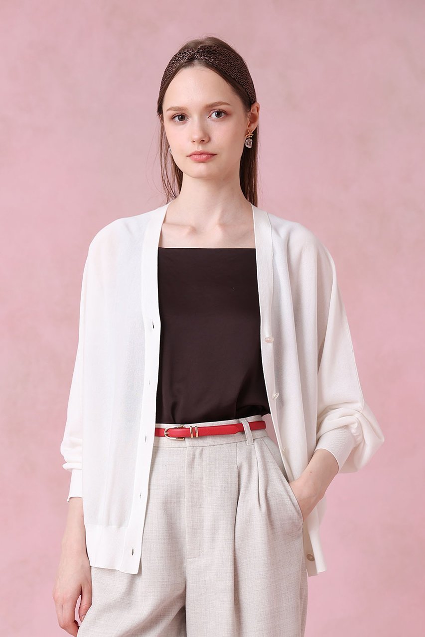 【アナイ/ANAYI】のコットンアセテートVネック カーディガン 人気、トレンドファッション・服の通販 founy(ファニー) ファッション Fashion レディースファッション Fashion for Women トップス・カットソー Cut & Sew Tops ニット Knit Tops & Sweaters カーディガン・羽織り Layered Style Cardigans Vネックトップス V-Neck Tops / V-Cut Neckline Shirts おすすめ Recommended / Our Picks なめらか Smooth, Silky Texture カーディガン Cardigan, Knitwear リラックス Relax, Relaxed Fit other-4|ID: prp329100004547731 ipo3291000000035591070