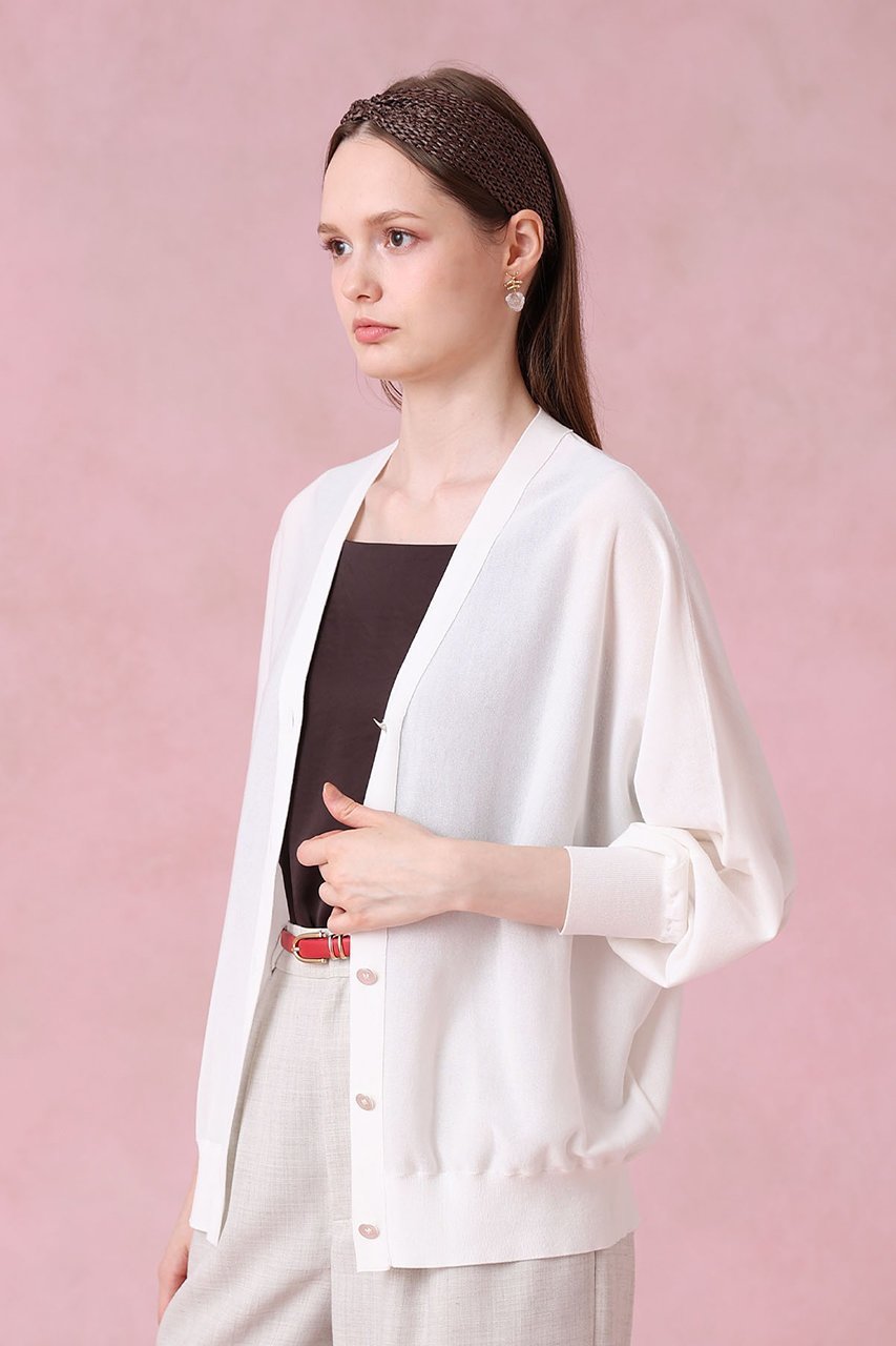 【アナイ/ANAYI】のコットンアセテートVネック カーディガン 人気、トレンドファッション・服の通販 founy(ファニー) ファッション Fashion レディースファッション Fashion for Women トップス・カットソー Cut & Sew Tops ニット Knit Tops & Sweaters カーディガン・羽織り Layered Style Cardigans Vネックトップス V-Neck Tops / V-Cut Neckline Shirts おすすめ Recommended / Our Picks なめらか Smooth, Silky Texture カーディガン Cardigan, Knitwear リラックス Relax, Relaxed Fit other-8|ID: prp329100004547731 ipo3291000000035591079