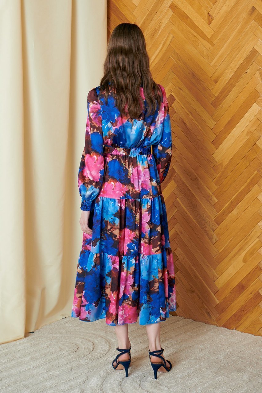 【コルコバード/CORCOVADO】のLATIN LOVERサテンドレス 人気、トレンドファッション・服の通販 founy(ファニー) 　ファッション　Fashion　レディースファッション　Fashion for Women　ワンピース　Dresses　フォーマル・パーティードレス・結婚式用ドレス　Elegant & Casual Dresses　チュニック　Tunic Tops & Dresses　サテン　Satin, Glossy Fabric　ショルダー　Shoulder, Shoulder Strap　チュニック　Tunic, Long Top　ドレス　Dress, One-Piece　バランス　Balance, Style Balance　フェミニン　Feminine, Girly　ラバー　Rubber, Rubber Sole　リボン　Ribbon, Bow　ロング　Long, Long-Length　other-6|ID: prp329100004549111 ipo3291000000032809080
