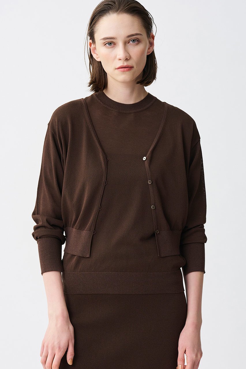 【アンクレイヴ/uncrave】のシアー ニットプルオーバー 人気、トレンドファッション・服の通販 founy(ファニー) 　ファッション　Fashion　レディースファッション　Fashion for Women　トップス・カットソー　Cut & Sew Tops　ニット　Knit Tops & Sweaters　カジュアルプルオーバー・ニットトップス　Pullovers & Knit Tops / Casual Pullovers　なめらか　Smooth, Silky Texture　シアー　Sheer, See-Through　シンプル　Simple, Minimal　ベーシック　Basic, Essential　今季　This Season, Current Season　夏　Summer　定番　Standard, Basic Item　other-7|ID: prp329100004549123 ipo3291000000032808374