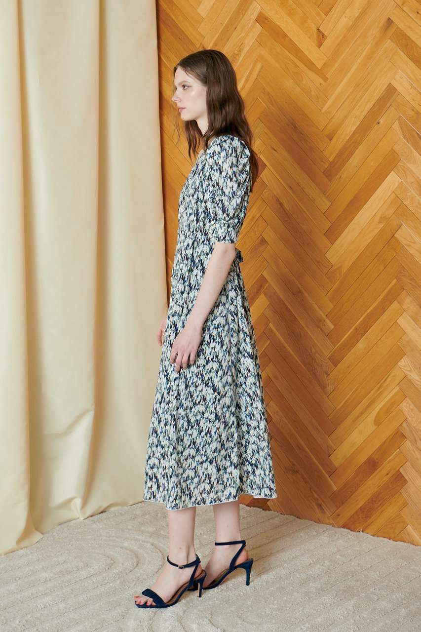 【コルコバード/CORCOVADO】のJersey セミフレアドレス 人気、トレンドファッション・服の通販 founy(ファニー) 　ファッション　Fashion　レディースファッション　Fashion for Women　ワンピース　Dresses　フォーマル・パーティードレス・結婚式用ドレス　Elegant & Casual Dresses　チュニック　Tunic Tops & Dresses　おすすめ　Recommended / Our Picks　シューズ　Shoes, Footwear　ストレッチ　Stretch, Stretchy Fabric　スリーブ　Sleeve, Long Sleeve / Short Sleeve　チュニック　Tunic, Long Top　ドレス　Dress, One-Piece　フィット　Fit, Slim Fit　フェミニン　Feminine, Girly　フラワー　Flower, Floral　プリント　Print, Printed Pattern　ロング　Long, Long-Length　エレガント 上品　Elegant　other-7|ID: prp329100004549139 ipo3291000000032808592
