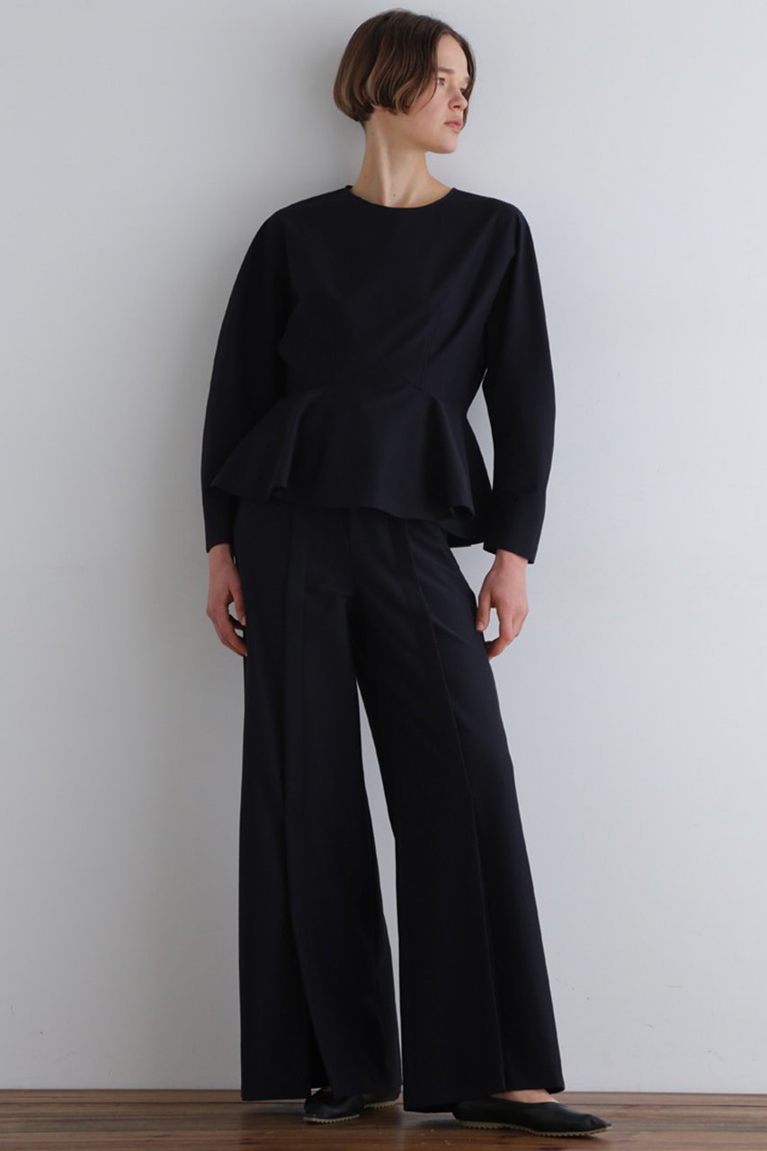 【ル フィル/LE PHIL】のハイパーフィットツイルジャージーブラウス 人気、トレンドファッション・服の通販 founy(ファニー) 　ファッション　Fashion　レディースファッション　Fashion for Women　トップス・カットソー　Cut & Sew Tops　シャツ・ブラウス・オフィスカジュアル　Elegant Blouses & Button-Ups　コルセット　Corset, Bustier　シェイプ　Shape, Slim Fit　スリーブ　Sleeve, Long Sleeve / Short Sleeve　ツイル　Twist, Twisted Detail　フレア　Flare, Flared　ペプラム　Peplum, Flared Hem　ロング　Long, Long-Length　エレガント 上品　Elegant　other-2|ID: prp329100004549208 ipo3291000000032874836