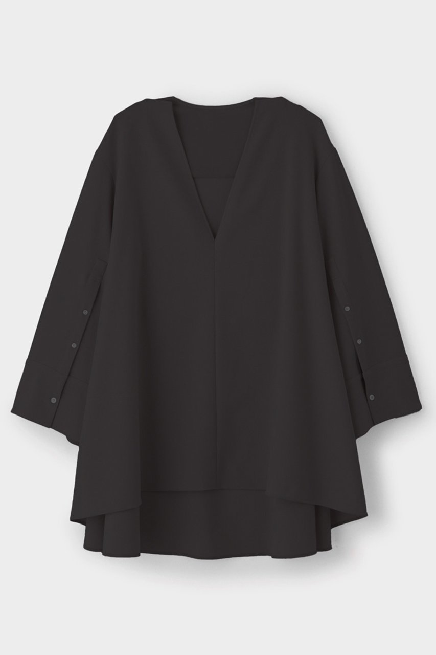 【ル フィル/LE PHIL】の2WAYダブルクロスブラウス インテリア・キッズ・メンズ・レディースファッション・服の通販 founy(ファニー) 　ファッション　Fashion　レディースファッション　WOMEN　トップス・カットソー　Tops/Tshirt　シャツ/ブラウス　Shirts/Blouses　コンパクト　Compact　スリーブ　Sleeve　バランス　Balance　リラックス　Relax　ロング　Long　ブラック|ID: prp329100004549209 ipo3291000000032151519