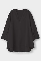 【ル フィル/LE PHIL】の2WAYダブルクロスブラウス 人気、トレンドファッション・服の通販 founy(ファニー) ファッション Fashion レディースファッション Fashion for Women トップス・カットソー Cut & Sew Tops シャツ・ブラウス・オフィスカジュアル Elegant Blouses & Button-Ups コンパクト Compact, Small Size スリーブ Sleeve, Long Sleeve / Short Sleeve バランス Balance, Style Balance リラックス Relax, Relaxed Fit ロング Long, Long-Length thumbnail ブラック|ID: prp329100004549209 ipo3291000000032883908