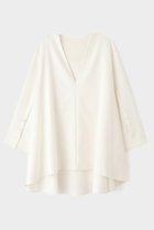 【ル フィル/LE PHIL】の2WAYダブルクロスブラウス 人気、トレンドファッション・服の通販 founy(ファニー) ファッション Fashion レディースファッション Fashion for Women トップス・カットソー Cut & Sew Tops シャツ・ブラウス・オフィスカジュアル Elegant Blouses & Button-Ups コンパクト Compact, Small Size スリーブ Sleeve, Long Sleeve / Short Sleeve バランス Balance, Style Balance リラックス Relax, Relaxed Fit ロング Long, Long-Length thumbnail ホワイト|ID: prp329100004549209 ipo3291000000032883912
